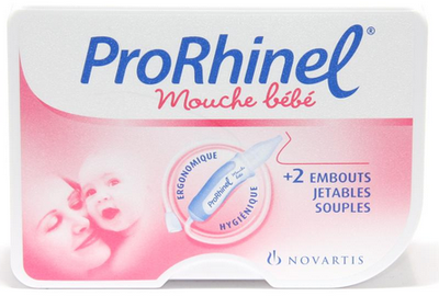 Novartis prorhinel mouche bébé + 2 embouts jetables - Pharmacie
